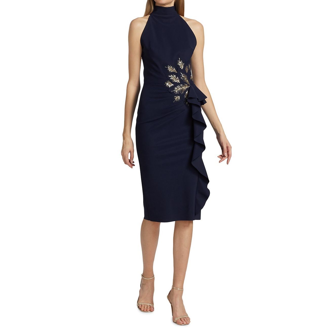 Chiara Boni La Petite Robe Teodoro A Halter Embellished Cocktail Dress